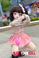MOZU  美夜  85cm 小胸 6kg 肌色＆瞳色＆ウィッグ＆メイク＆衣装は画像と同じ  ビニールヘッド+TPEボディ 可愛いラブドール - 画像 (3)
