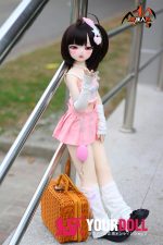 MOZU  美夜  85cm 小胸 6kg 肌色＆瞳色＆ウィッグ＆メイク＆衣装は画像と同じ  ビニールヘッド+TPEボディ 可愛いラブドール - 画像 (8)