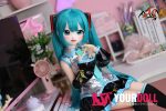 MOZU  小音  85cm 小胸 6kg 肌色＆瞳色＆ウィッグ＆メイク＆衣装（COS服）は画像と同じ  ビニールヘッド+TPEボディ 可愛いラブドール - 画像 (9)