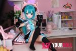 MOZU  小音  85cm 小胸 6kg 肌色＆瞳色＆ウィッグ＆メイク＆衣装（COS服）は画像と同じ  ビニールヘッド+TPEボディ 可愛いラブドール - 画像 (13)