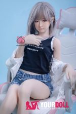 Momo 楓 H027-B 145cm  Aカップ ノーマル肌 顎機能付き ろり ラブドール - 画像 (4)