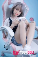 Momo 楓 H027-B 145cm  Aカップ ノーマル肌 顎機能付き ろり ラブドール - 画像 (6)