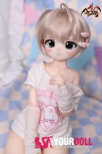 MOZU  比奈  65cm  3.5kg 肌色＆瞳色＆ウィッグ＆メイク＆衣装は画像と同じ ビニールヘッド+シリコンボディ 可愛いラブドール