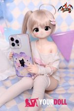 MOZU  比奈  65cm  3.5kg 肌色＆瞳色＆ウィッグ＆メイク＆衣装は画像と同じ ビニールヘッド+シリコンボディ 可愛いラブドール - 画像 (4)