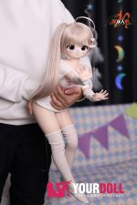 MOZU  比奈  65cm  3.5kg 肌色＆瞳色＆ウィッグ＆メイク＆衣装は画像と同じ ビニールヘッド+シリコンボディ 可愛いラブドール - 画像 (8)