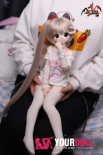 MOZU  比奈  65cm  3.5kg 肌色＆瞳色＆ウィッグ＆メイク＆衣装は画像と同じ ビニールヘッド+シリコンボディ 可愛いラブドール - 画像 (7)