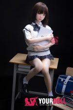 Momo 栞奈 H014-A 145cm  Aカップ ノーマル肌 貧乳 制服 可愛い ラブドール - 画像 (7)