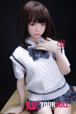 Momo 栞奈 H014-A 145cm  Aカップ ノーマル肌 貧乳 制服 可愛い ラブドール - 画像 (4)