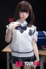 Momo 栞奈 H014-A 145cm  Aカップ ノーマル肌 貧乳 制服 可愛い ラブドール - 画像 (5)