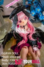 GUAVADOLL 136cm  AAカップ ノーマル肌 手描きメイク シリコンヘッド コスプレ系 愛嬌 ラブドール - 画像 (6)