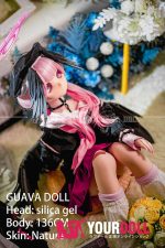 GUAVADOLL 136cm  AAカップ ノーマル肌 手描きメイク シリコンヘッド コスプレ系 愛嬌 ラブドール - 画像 (7)