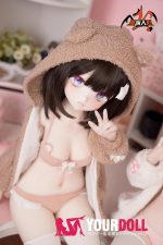 MOZU 萌芽 85cm 大胸 6kg 画像通りの仕様 ビニールヘッド+TPEボディラブドール 能天気な熊ちゃん - 画像 (9)