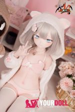 MOZU 玲芽 85cm 小胸 6kg 画像通りの仕様 ビニールヘッド+TPEボディ アニメドール 気まぐれな猫ちゃん - 画像 (7)