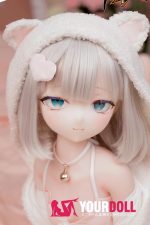 MOZU 玲芽 85cm 小胸 6kg 画像通りの仕様 ビニールヘッド+TPEボディ アニメドール 気まぐれな猫ちゃん - 画像 (3)