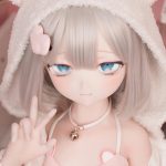 MOZU 玲芽 85cm 小胸 6kg 画像通りの仕様 ビニールヘッド+TPEボディ アニメドール 気まぐれな猫ちゃん