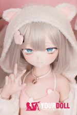 MOZU 玲芽 85cm 小胸 6kg 画像通りの仕様 ビニールヘッド+TPEボディ アニメドール 気まぐれな猫ちゃん