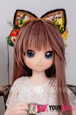 GUAVADOLL DM02 145cm Dカップ ノーマル肌 手描きメイク ビニール製のヘッド ボディ選択可 猫耳 ラブドール