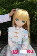 GUAVADOLL DM02 136cm AAカップ ノーマル肌 手描きメイク ビニール製のヘッド 癒し系 ラブドール - 画像 (5)