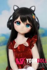 GUAVADOLL DM02 136cm  AAカップ ノーマル肌 手描きメイク ビニール製のヘッド 猫パンチ ラブドール - 画像 (2)