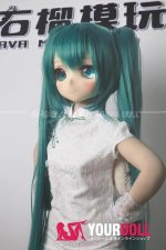 GUAVADOLL DM02 136cm AAカップ ノーマル肌 手描きメイク ビニール製のヘッド ツインテール コスプレ系 ラブドール - 画像 (4)
