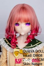 GUAVADOLL DM08 145cm Dカップ ノーマル肌 手描きメイク ビニール製のヘッド ボディ選択可 可愛い ラブドール