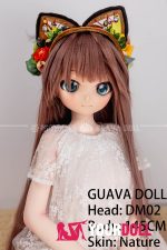 GUAVADOLL DM02 145cm Dカップ ノーマル肌 手描きメイク ビニール製のヘッド ボディ選択可 猫耳 ラブドール - 画像 (2)