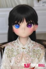 GUAVADOLL DM04 147cm Cカップ ノーマル肌 オッドアイ 手描きメイク ビニール製のヘッド（PVC）ラブドール