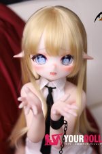 MOZU 天使ちゃん 85cm 小胸 6kg 画像と同じ仕様 ビニールヘッド+TPEボディ 奴隷服 エロ ハート目 ラブドール - 画像 (2)
