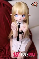 MOZU 天使ちゃん 85cm 小胸 6kg 画像と同じ仕様 ビニールヘッド+TPEボディ 奴隷服 エロ ハート目 ラブドール - 画像 (5)