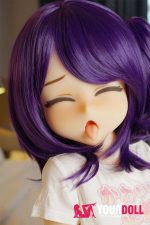 IROKEBIJIN Yui-A 110cm-Chubby Aカップ S-TPE製 ボディ選択可  White肌 眠り顔 舌出し エッチ アニメドール - 画像 (2)