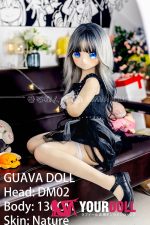 GUAVADOLL DM02 136cm  AAカップ ノーマル肌 手描きメイク ビニール製のヘッド 猫口 お嬢ちゃん ラブドール - 画像 (9)
