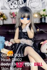 GUAVADOLL DM02 136cm  AAカップ ノーマル肌 手描きメイク ビニール製のヘッド 猫口 お嬢ちゃん ラブドール - 画像 (8)