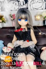 GUAVADOLL DM02 136cm  AAカップ ノーマル肌 手描きメイク ビニール製のヘッド 猫口 お嬢ちゃん ラブドール - 画像 (6)