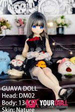 GUAVADOLL DM02 136cm  AAカップ ノーマル肌 手描きメイク ビニール製のヘッド 猫口 お嬢ちゃん ラブドール - 画像 (10)