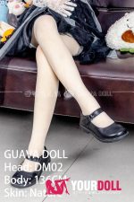GUAVADOLL DM02 136cm  AAカップ ノーマル肌 手描きメイク ビニール製のヘッド 猫口 お嬢ちゃん ラブドール - 画像 (14)