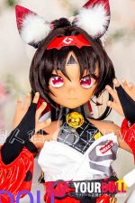 GUAVADOLL DM02 143cm Cカップ ブラウン肌 デカールメイク ビニール製のヘッド 獣耳娘 アニメドール - 画像 (2)