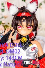 GUAVADOLL DM02 143cm Cカップ ブラウン肌 デカールメイク ビニール製のヘッド 獣耳娘 アニメドール - 画像 (4)