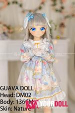 GUAVADOLL DM02 136cm AAカップ ノーマル肌 手描きメイク ビニール製のヘッド ピュア 天使 ラブドール - 画像 (4)