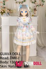 GUAVADOLL DM02 136cm AAカップ ノーマル肌 手描きメイク ビニール製のヘッド ピュア 天使 ラブドール - 画像 (9)