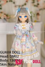 GUAVADOLL DM02 136cm AAカップ ノーマル肌 手描きメイク ビニール製のヘッド ピュア 天使 ラブドール - 画像 (8)