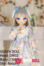 GUAVADOLL DM02 136cm AAカップ ノーマル肌 手描きメイク ビニール製のヘッド ピュア 天使 ラブドール - 画像 (7)
