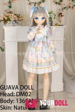 GUAVADOLL DM02 136cm AAカップ ノーマル肌 手描きメイク ビニール製のヘッド ピュア 天使 ラブドール - 画像 (10)