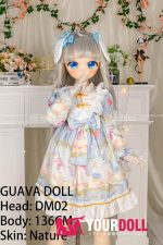 GUAVADOLL DM02 136cm AAカップ ノーマル肌 手描きメイク ビニール製のヘッド ピュア 天使 ラブドール - 画像 (6)