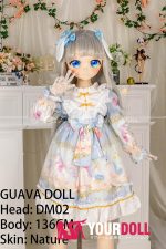 GUAVADOLL DM02 136cm AAカップ ノーマル肌 手描きメイク ビニール製のヘッド ピュア 天使 ラブドール - 画像 (5)