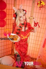 Shedoll Jenny(珍妮) 148cm Dカップ フルシリコン 顎機能追加可 チャイナドレス 童顔巨乳 ラブドール - 画像 (7)