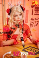 Shedoll Jenny(珍妮) 148cm Dカップ フルシリコン 顎機能追加可 チャイナドレス 童顔巨乳 ラブドール - 画像 (6)