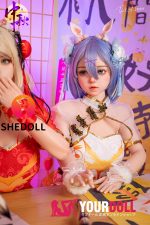 Shedoll Duoduo(朵朵) 148cm Dカップ シリコンヘッド+TPEボディ 顎機能追加可 愛嬌 チャイナドレス ラブドール - 画像 (10)