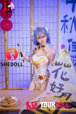 Shedoll Duoduo(朵朵) 148cm Dカップ シリコンヘッド+TPEボディ 顎機能追加可 愛嬌 チャイナドレス ラブドール - 画像 (8)