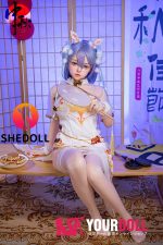 Shedoll Duoduo(朵朵) 148cm Dカップ シリコンヘッド+TPEボディ 顎機能追加可 愛嬌 チャイナドレス ラブドール - 画像 (7)