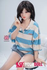 Momo  雪穂 150cm H024-B Cカップノーマル肌 楚々 彼シャツ プルプル唇 人気の子 ラブドール 最新 - 画像 (14)